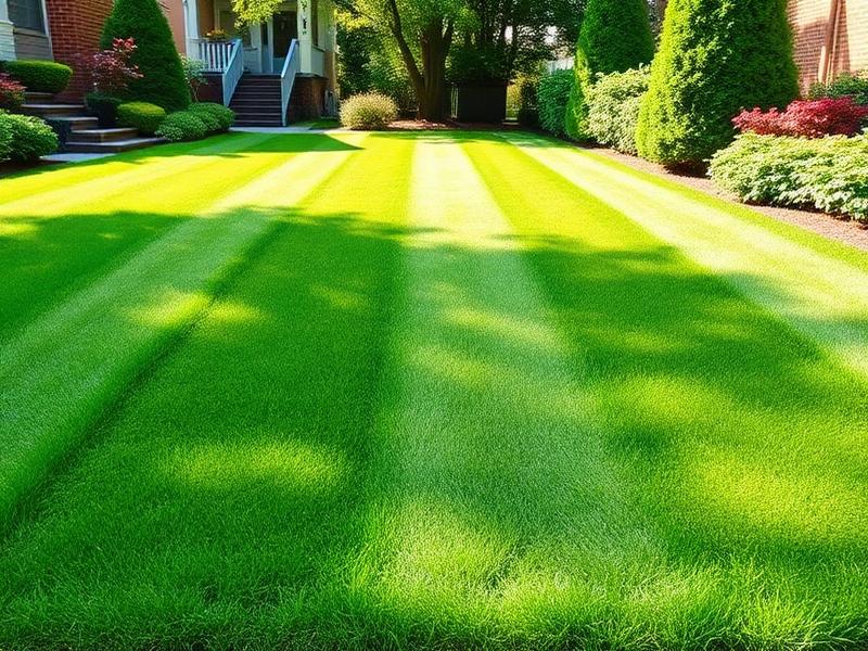 Freshly cut and edged lawn at a Toronto home